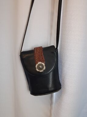 Brighton Black Leather Crossbody